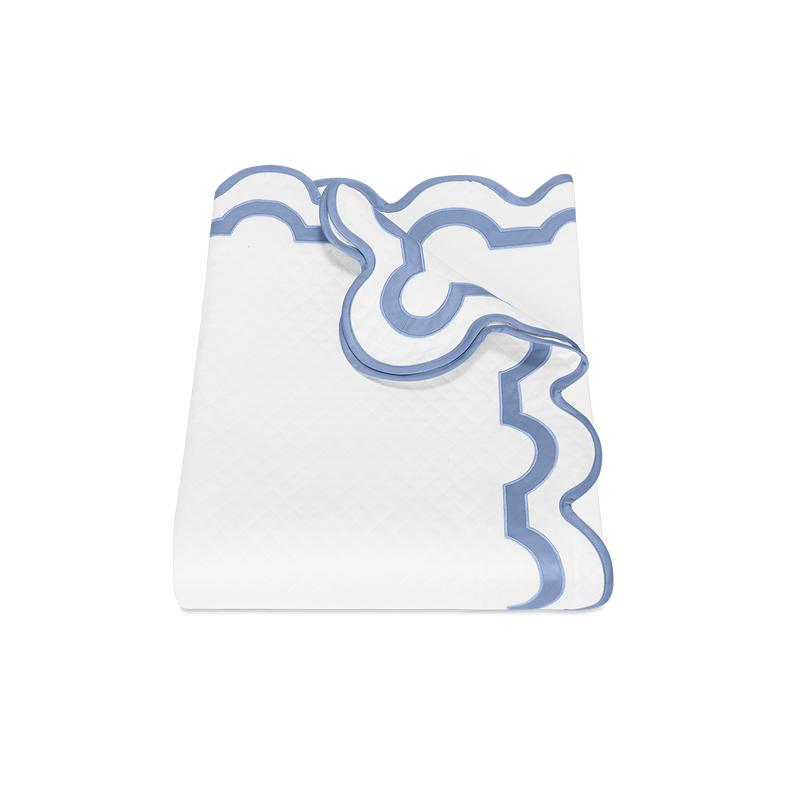 Mirasol Matelassé Coverlet in Azure - View 1