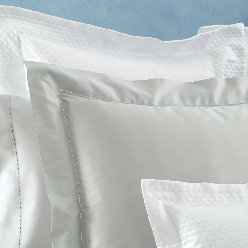 Nocturne Hemstitch Duvet Cover in Bone - View 3