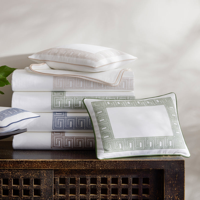 Ophelia Pique Bolster Pillow Cover in Mocha - View 3