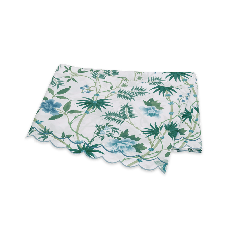 Palmyra Flat Sheet in Emerald - View 1