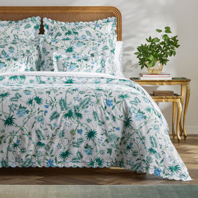 Palmyra Duvet Cover in Emerald - View 1
