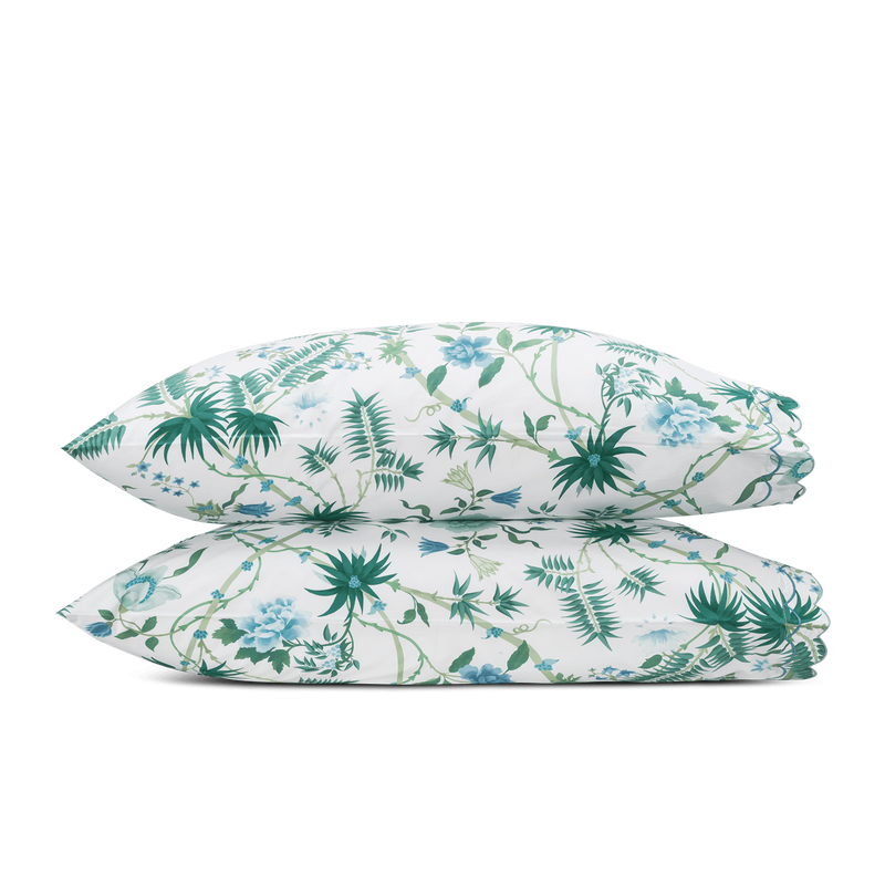 Palmyra Pillowcase - Pair in Emerald - View 1