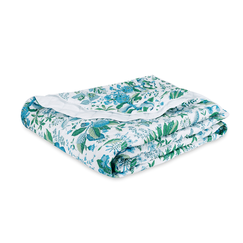 Pomegranate Quilt in Sea - View 1