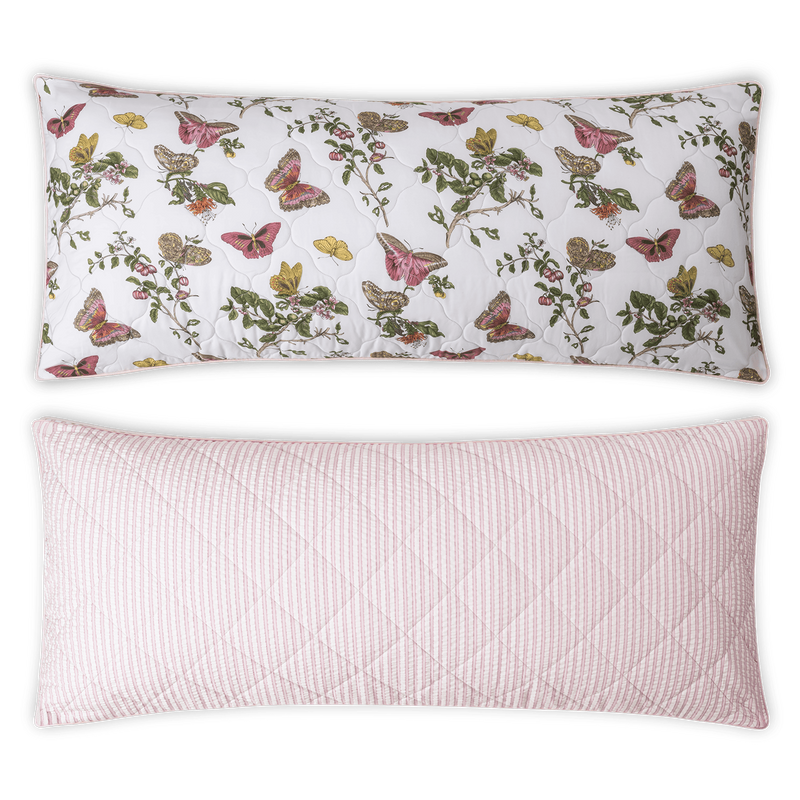 Reversible Lumbar Pillow Cover in Baudin Pink &amp; Matteo Pink - View 1