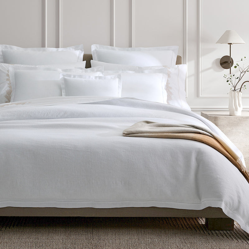 Roman Hemstitch Flat Sheet in White - View 1