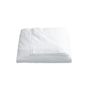 White Sierra Hemstitch duvet cover, folded.