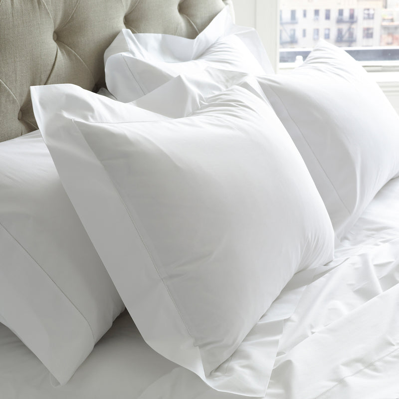 Sierra Hemstitch Flat Sheet in White - View 1