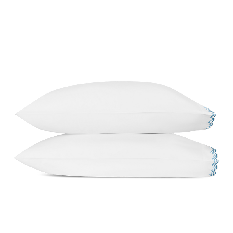 Stella Pillowcase - Pair in Hazy Blue - View 1