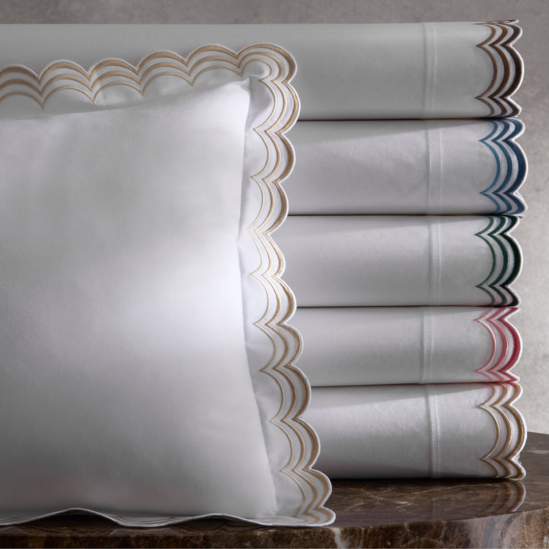 Stella Pillowcase - Pair in Hazy Blue - View 2