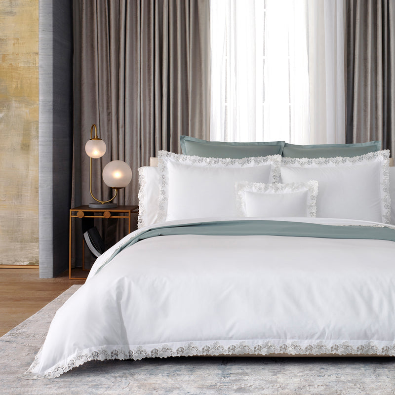 Virginia Pillowcase - Pair in White - View 1