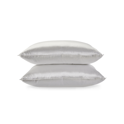 White Edelweiss Silk pillow.