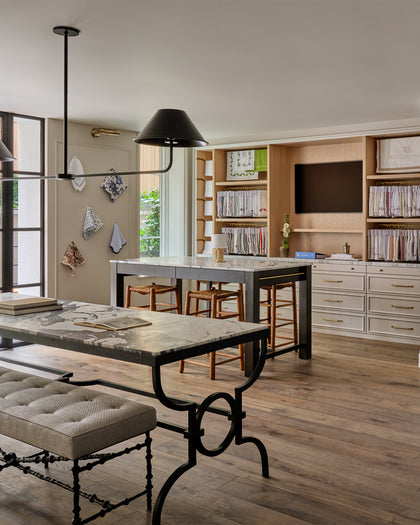 Design space and work tables inside the House of Matouk showroom