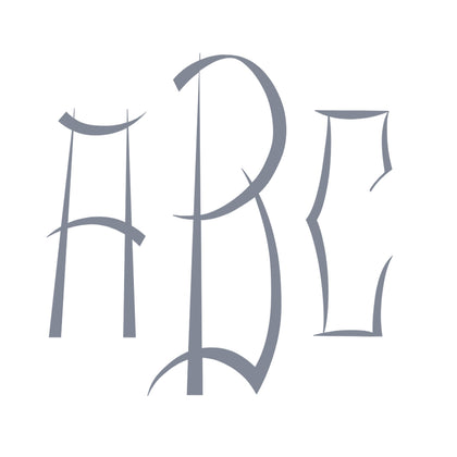 Monogram style 2002, shown as a 3-letter monogram.