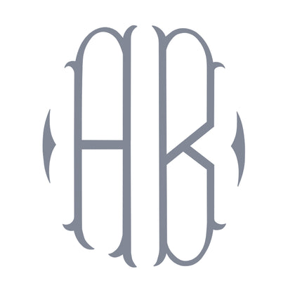 Monogram style 2062, shown as a 2-letter monogram.
