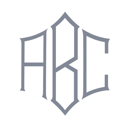 Monogram style 2063, shown as a 3-letter monogram.