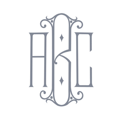 Monogram style 2064, shown as a 3-letter monogram.