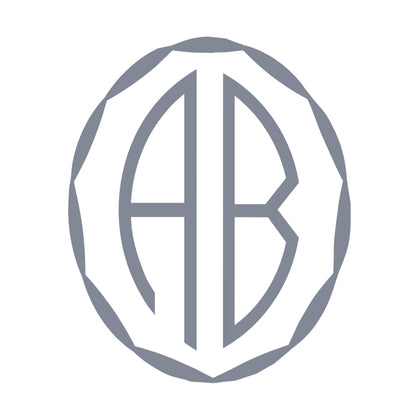 Monogram style 2070, shown as a 2-letter monogram.