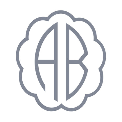Monogram style 2071, shown as a 2-letter monogram.
