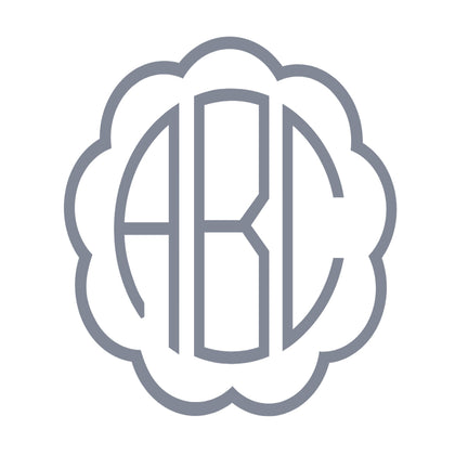 Monogram style 2071, shown as a 3-letter monogram.