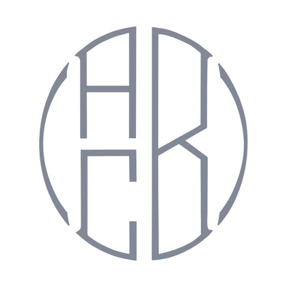 Monogram style 2073, shown as a 3-letter monogram.