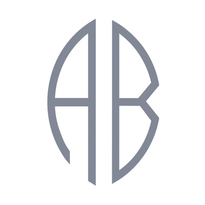 Monogram style 2076, shown as a 2-letter monogram.