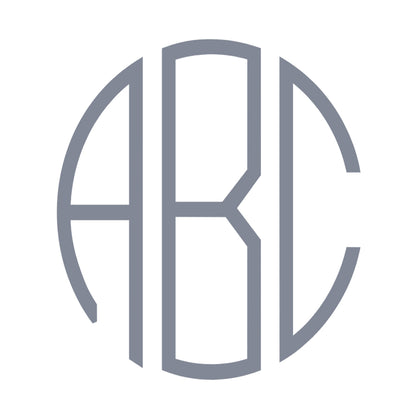 Monogram style 2076, shown as a 3-letter monogram.
