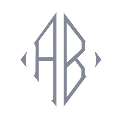 Monogram style V1000, shown as a 2-letter monogram.
