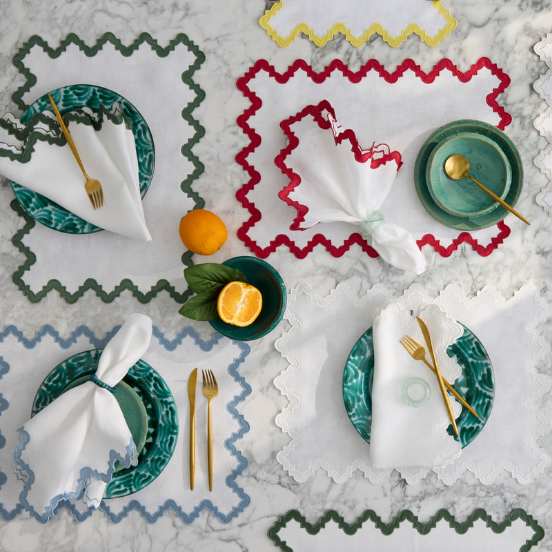 Aziza Placemat - set of 4 in Hazy Blue - View 1