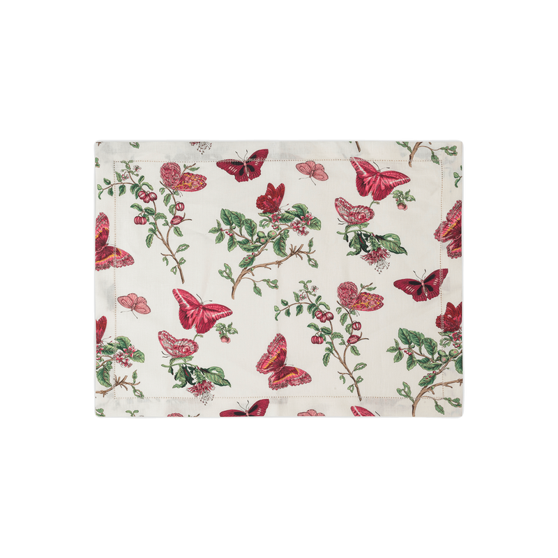 Baudin Butterfly Placemat - set of 4 in Ruby - View 1
