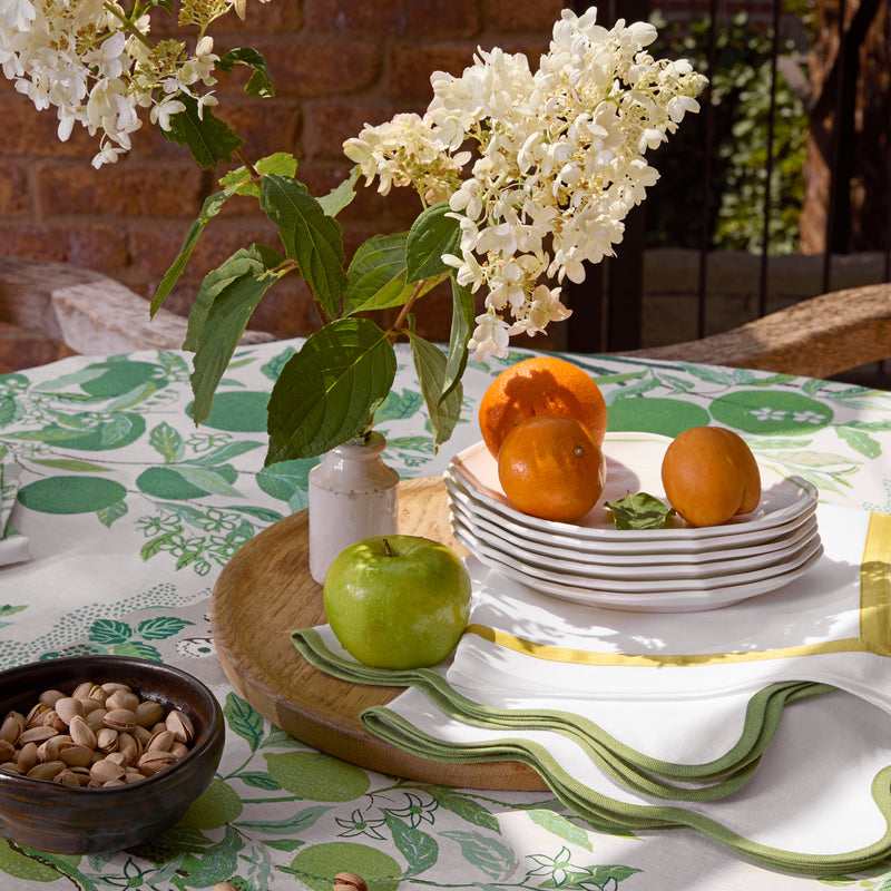 Citrus Garden Tablecloth in Grass - View 4