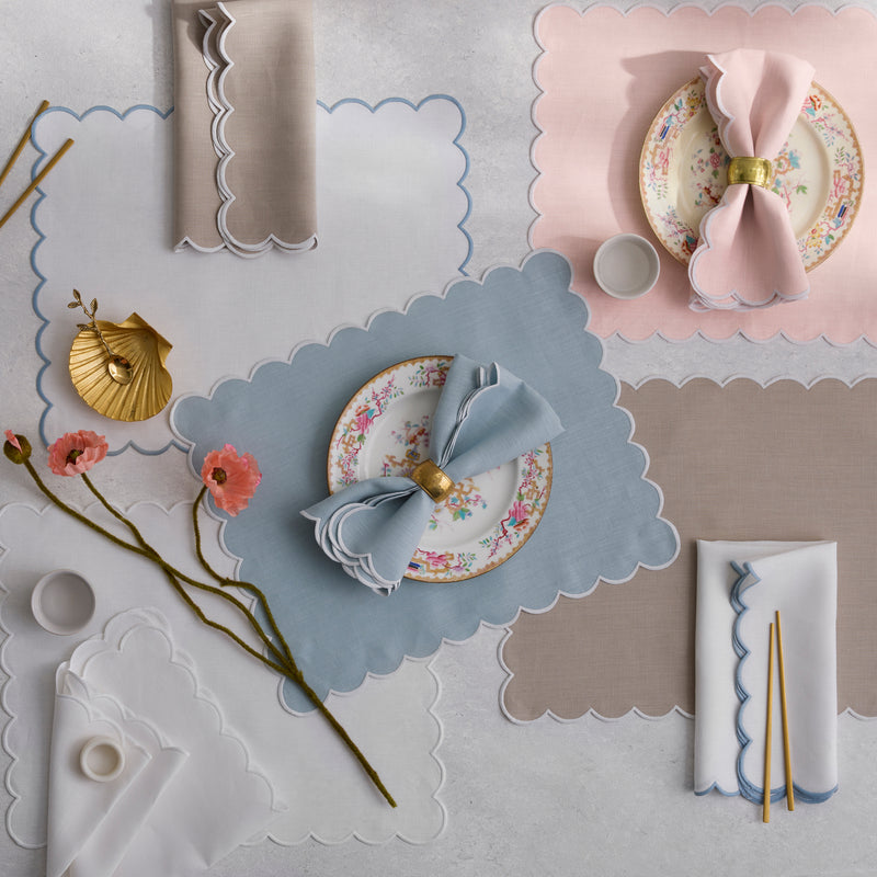 Dakota Tablecloth in Oat &amp; White - View 1