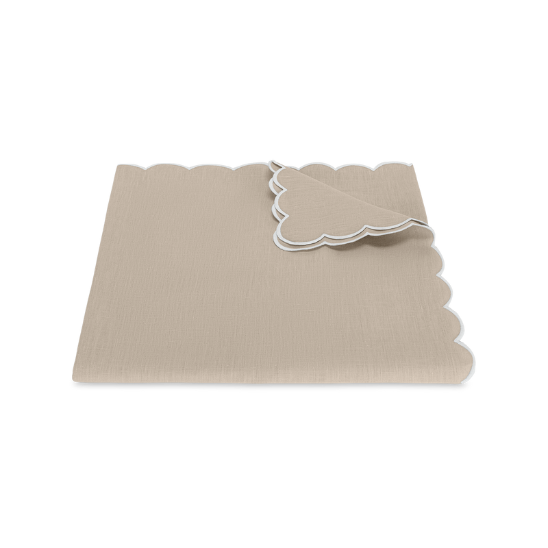 Dakota Tablecloth in Oat &amp; White - View 1