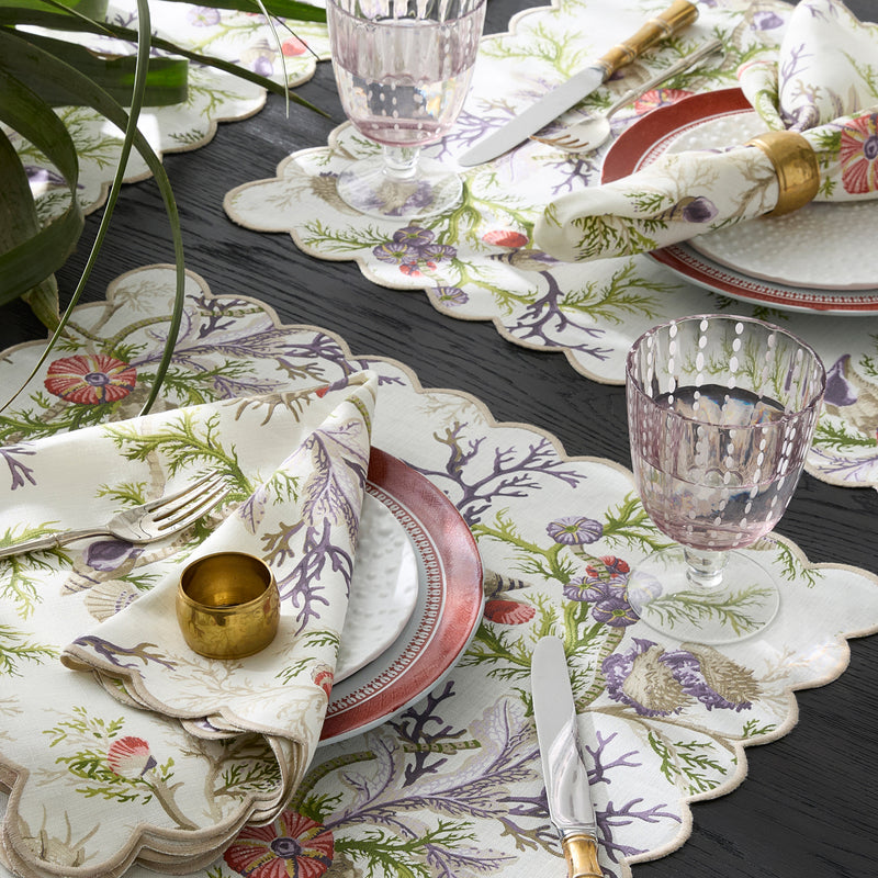 Del Tesoro Tablecloth in Sea Orchid - View 1