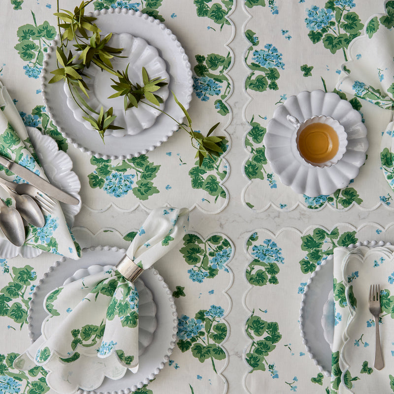Geranium Linen Placemat - set of 4 in Blue - View 1