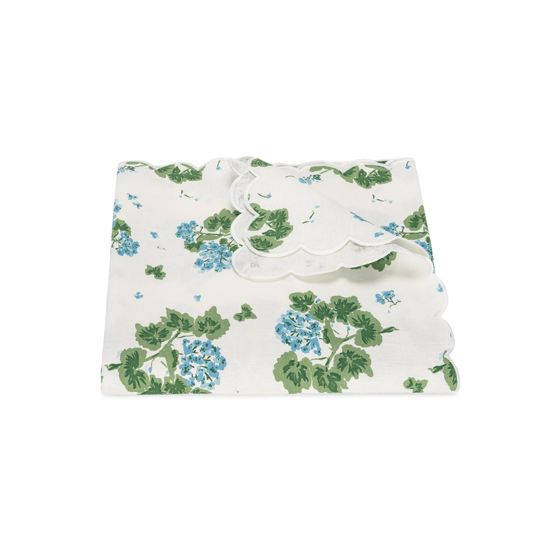 Geranium Linen Tablecloth in Blue - View 1