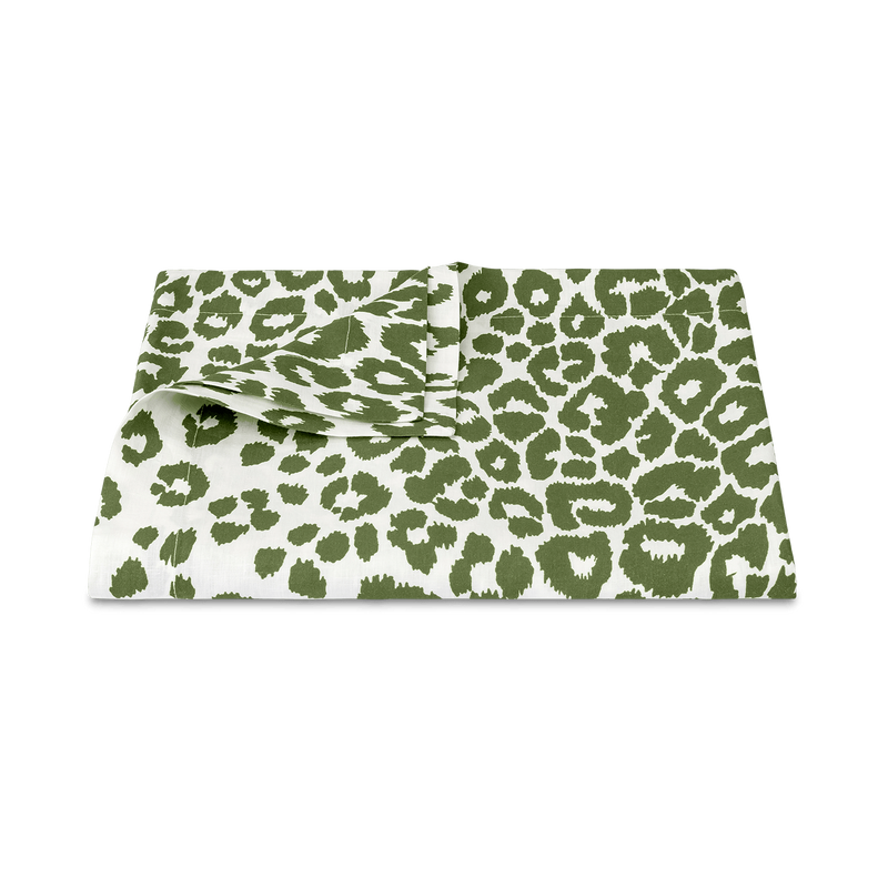 Iconic Leopard Tablecloth in Green - View 1