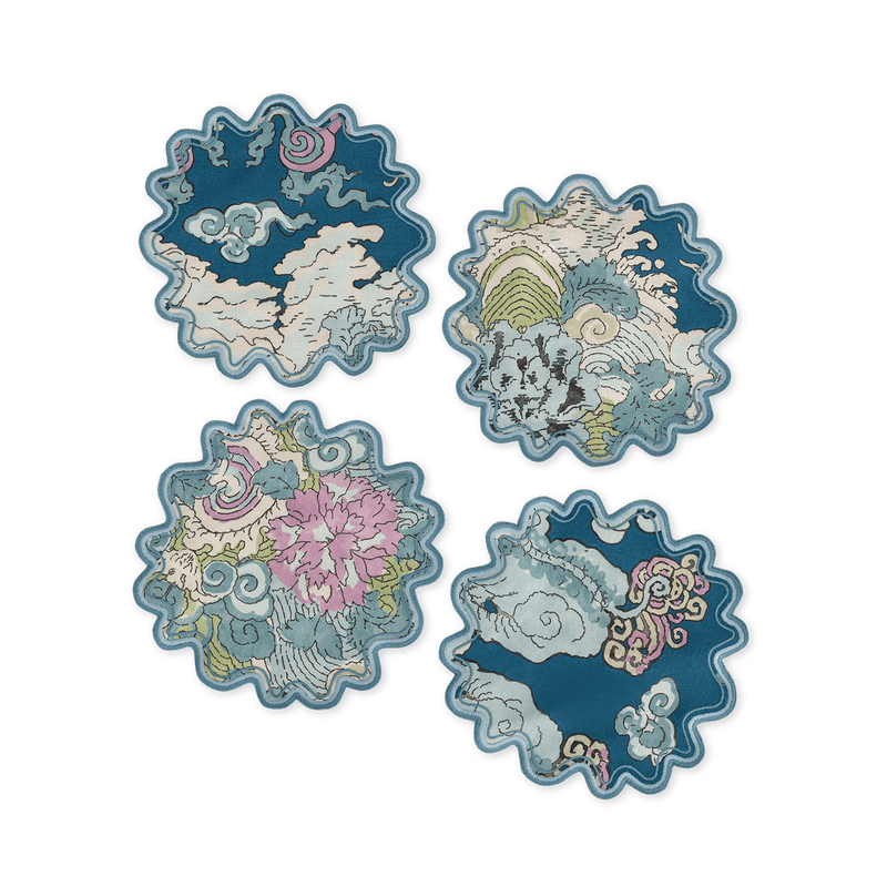 Magic Mountain Cocktail Napkin - set of 4 in Aquarius - View 1