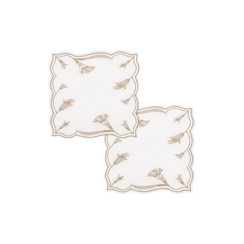 Marcella Cocktail Napkin - set of 4 in Dune - View 1