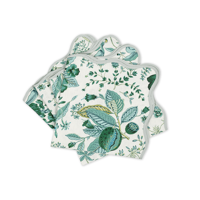 Pomegranate Napkin - set of 4 in Emerald - View 1