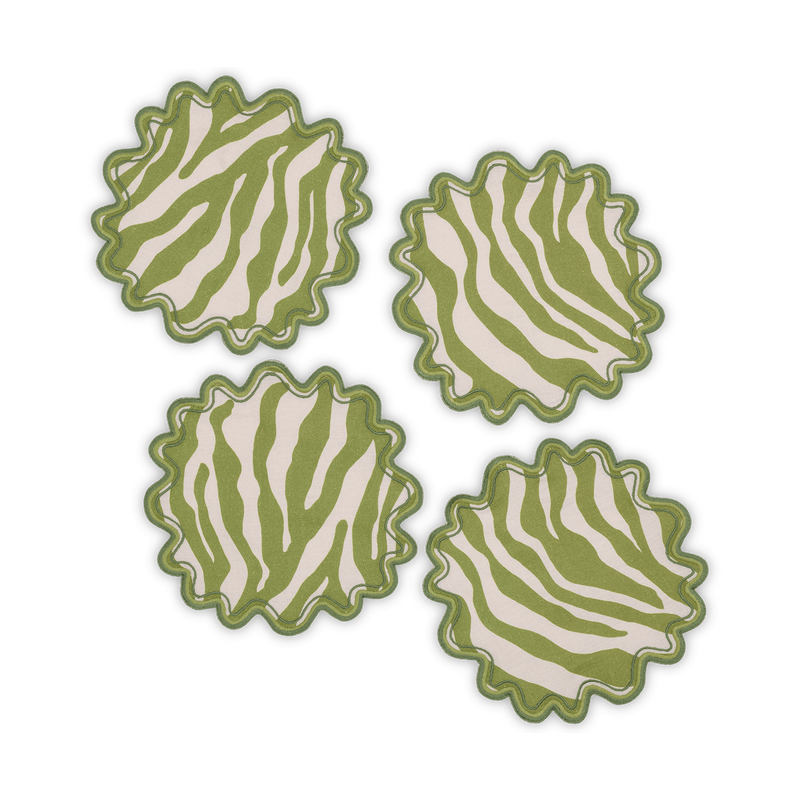 Regine Cocktail Napkin - set of 4 in Grass - View 1