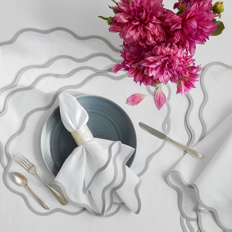 Scallop Edge Placemat - set of 4 in Oat - View 1