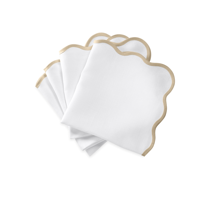 Scallop Edge Napkin - set of 4 in Oat - View 1