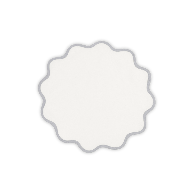 Scallop Edge Placemat - set of 4 in Classic Grey - View 1