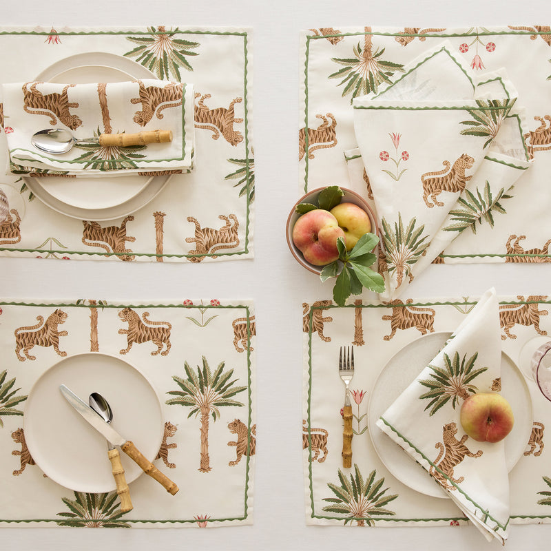 Tiger Palm Tablecloth in Tigereye - View 1