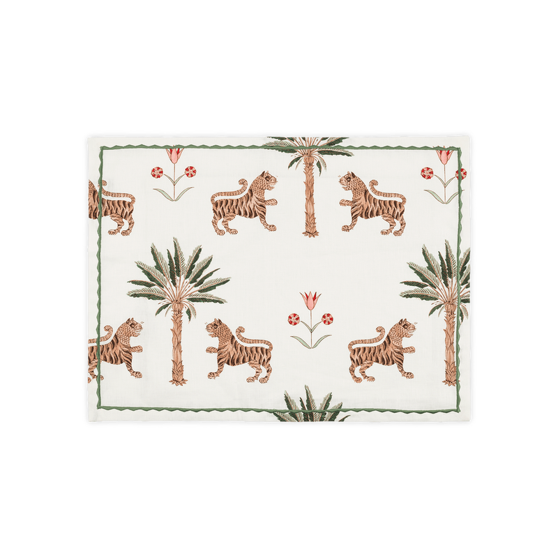Tiger Palm Placemat - set of 4 in Tigereye - View 1