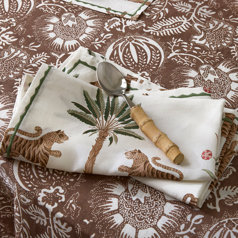 Tiger Palm Tablecloth in Tigereye - View 4
