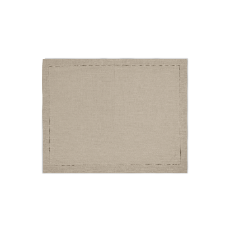 Valentina Hemstitch Placemat - set of 4 in Oat - View 1