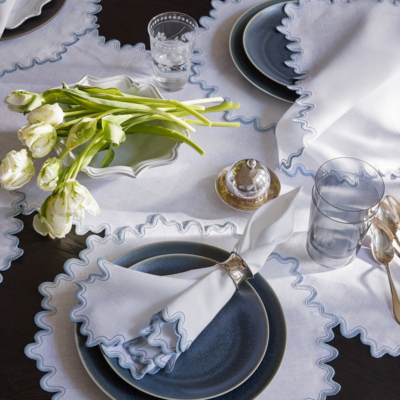 Wave Napkin - set of 4 in Aquarius - View 2