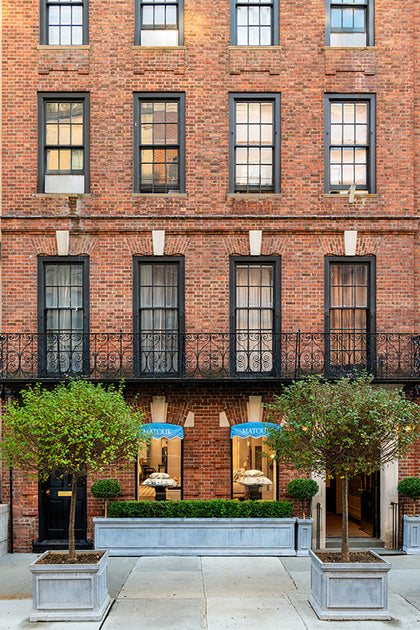 House of Matouk flagship boutique storefront on a New York City brick townhouse