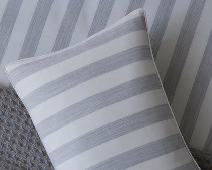 Lana grey and white striped pillow